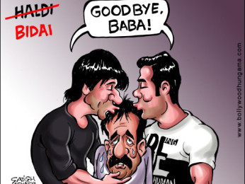 Bollywood Toons: Shah Rukh and Salman Khan do Baba ki bidai