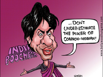 Bollywood Toons: Shah Rukh Khan wears saree Bollywood Toons: Shah Rukh Khan wears saree
