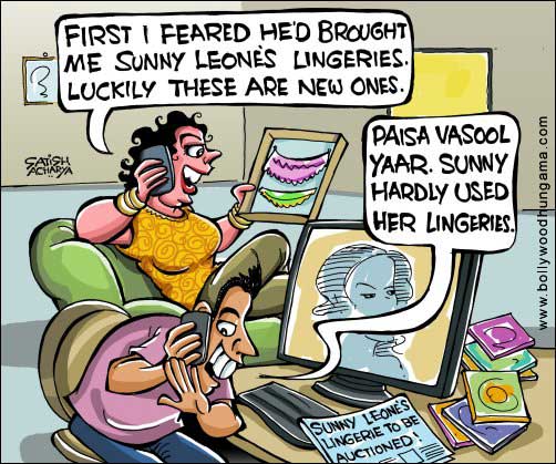 Bollywood Toons: Sunny Leone’s lingerie