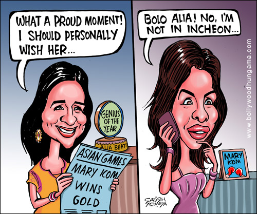 Bollywood Toons: Alia Bhatt is proud of Mary Kom