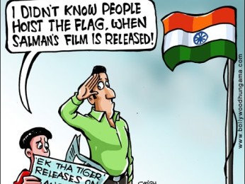 Bollywood Toons: I-Day on Ek Tha Tiger release Bollywood Toons: I-Day on Ek Tha Tiger release