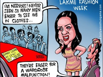 Bollywood Toons: Nervous Sunny on the ramp