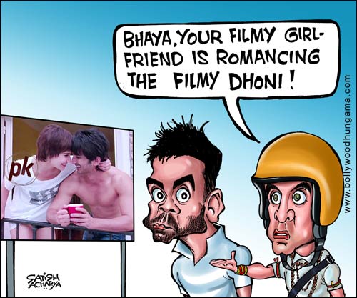 Bollywood Toons: Virat’s girl Anushka romances Dhoni