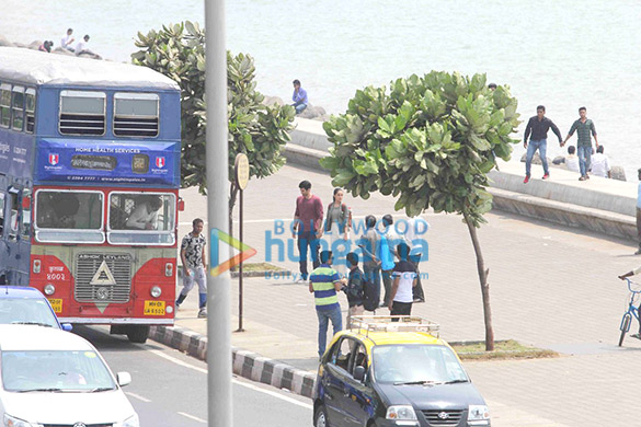 aditya roy kapur shraddha kapoor snapped shooting for ok jaanu at marine drive 10