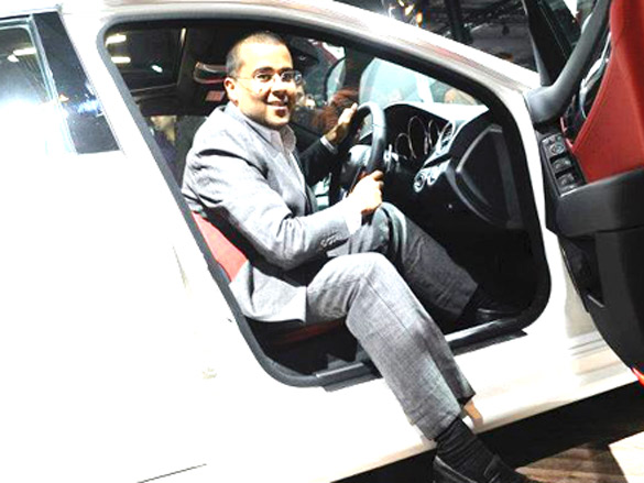 farhan chetan bhagat irfan pathan and masaba gupta at the auto expo 2012 9