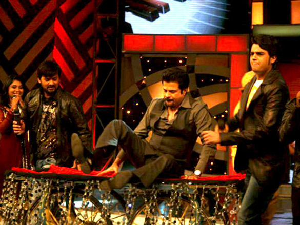 anil kapoor on the sets of sa re ga ma pa singing superstar 5