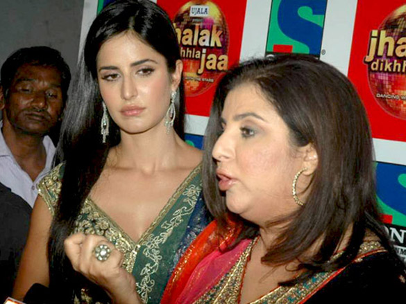 katrina kaif and farah khan on the sets of jhalak dikhhla jaa 4
