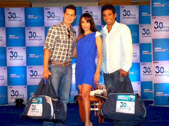 malaika makes dino and ritwik shave at gillete 30 day challenge event 3
