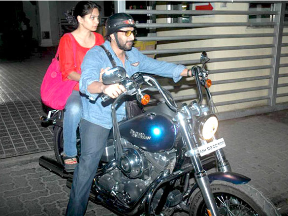 arshad warsi snapped on his harley davidson bike with wife maria 5