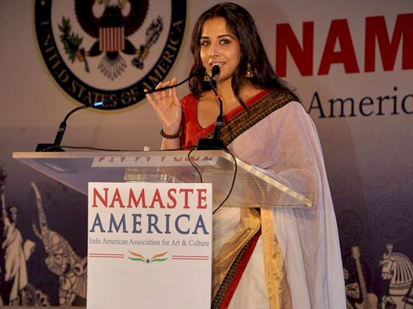 vidya balan hema and esha grace launch of namastey america 2