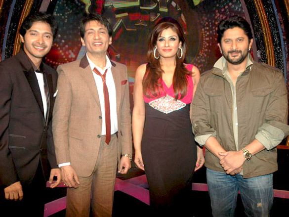 shreyas raveena arshad and shekhar on the sets of comedy ka maha muqabla 2