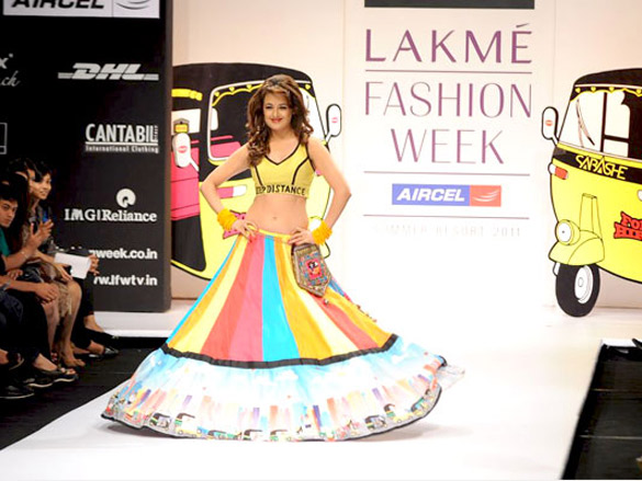 uvika chaudhary walks for sabah khan at lakme fashion week 2011 day 3 3