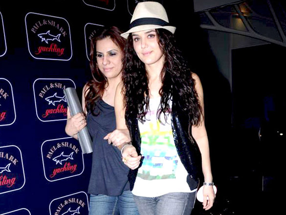 preity and shahid at the paul and shark yachting launch 4