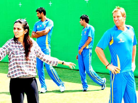 shareen mantri shoots ad with shane warne 3