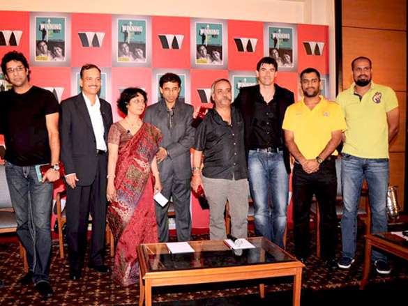 ms dhoni and other cricketers at harsha bhogles book launch 2