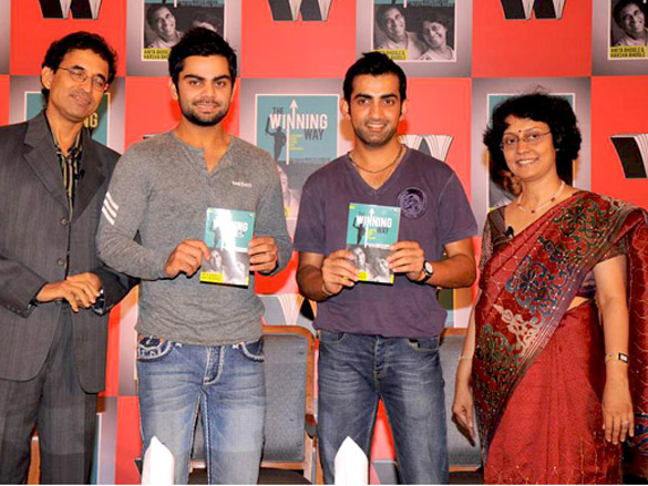 ms dhoni and other cricketers at harsha bhogles book launch 3