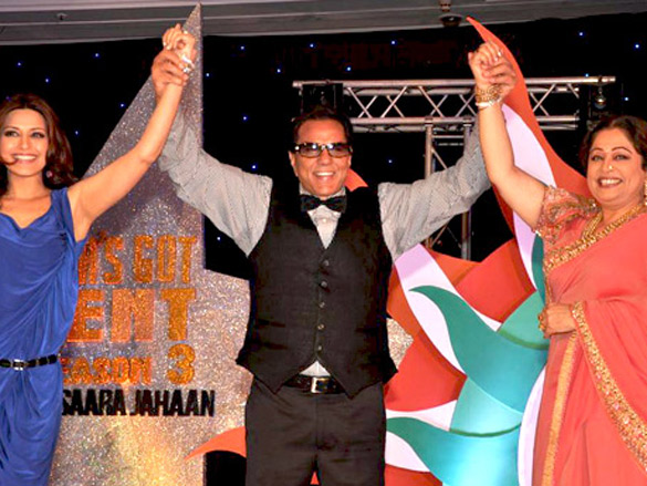 dharmendra sonali and kirron at indias got talent season 3 launch 5