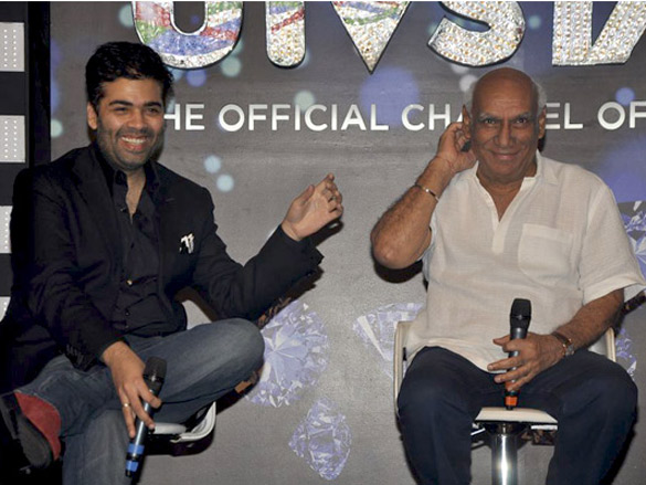 yash chopra karan ashutosh and farah launch utv stars channel 7