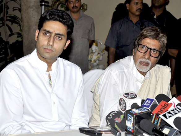 big b abhishek and aishwarya meet the media post delivery 5