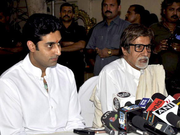 big b abhishek and aishwarya meet the media post delivery 6