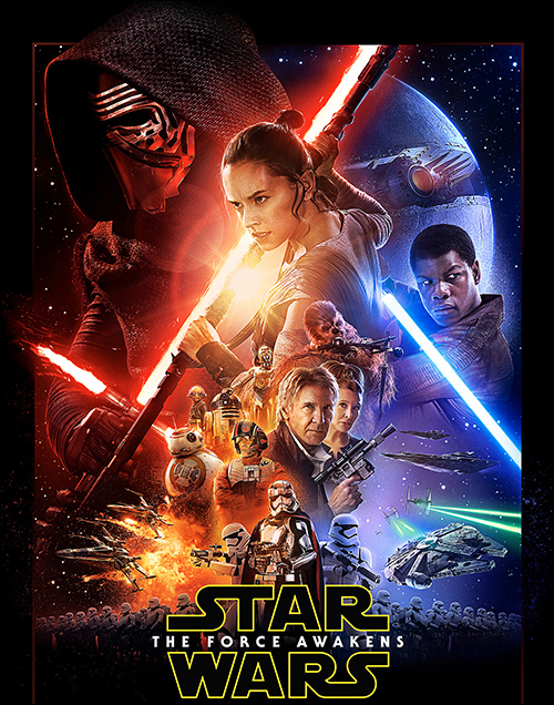 Win merchandise of the film Star Wars: The Force Awaken