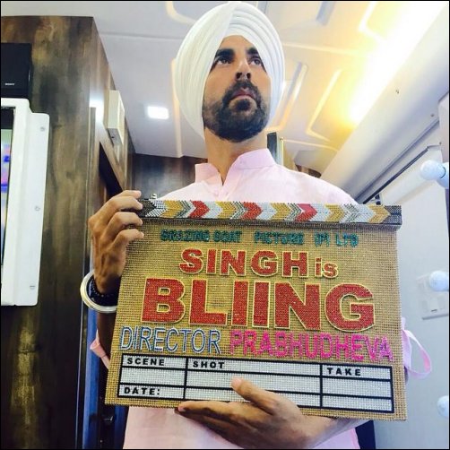Check out: Akshay Kumar on the sets of Singh Is Bliing