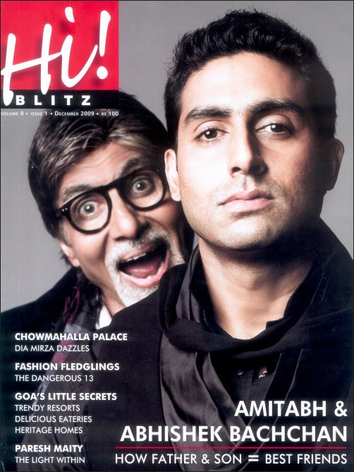 Amitabh and Abhishek Bachchan feature on the cover of Hi! Blitz Amitabh and Abhishek Bachchan feature on the cover of Hi! Blitz