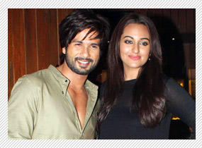 Shahid, Sonakshi laugh away matters of height and weight