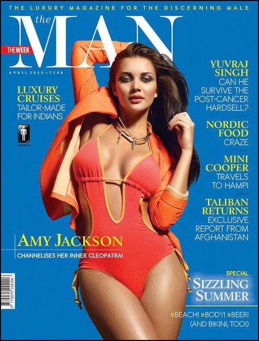 Amy Jackson sizzles on the cover of The Man