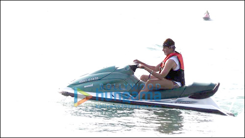 Check out: Big B goes jet skiing