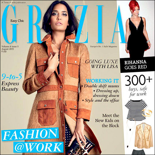 Check out: Lisa Haydon on the cover of Grazia’s August edition