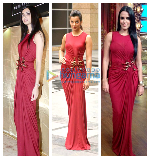 Style Seal: Diana, Neha in maroon draped gown