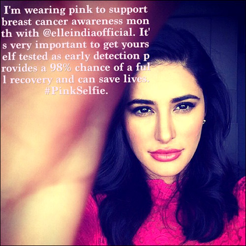 Check out: Nargis Fakhri clicks pink selfie for Breast Cancer Awareness