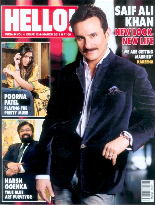 Saif Ali Khan on Hello cover