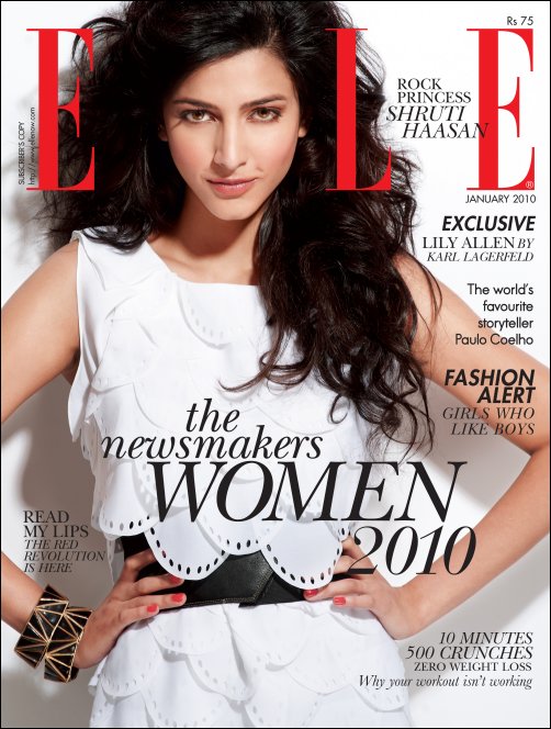 Shruti Haasan sizzles on Elle cover