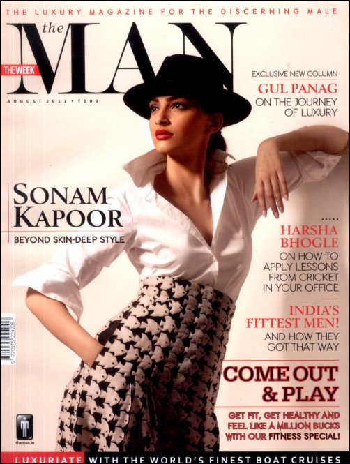 Sonam Kapoor features on the cover of The Man