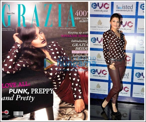Style Seal:  Sonakshi and Jacqueline clad in Burberry