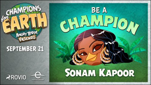 Sonam Kapoor becomes Angry Birds Champion for Earth