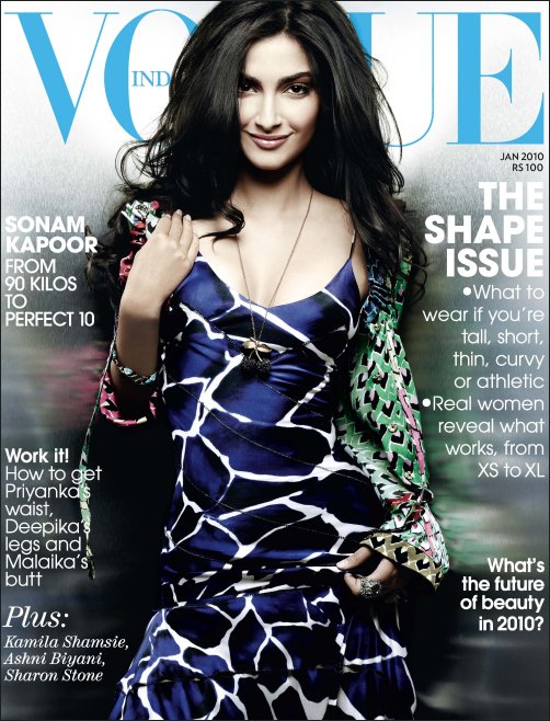 Svelte Sonam Kapoor welcomes New Year 2010 with Vogue