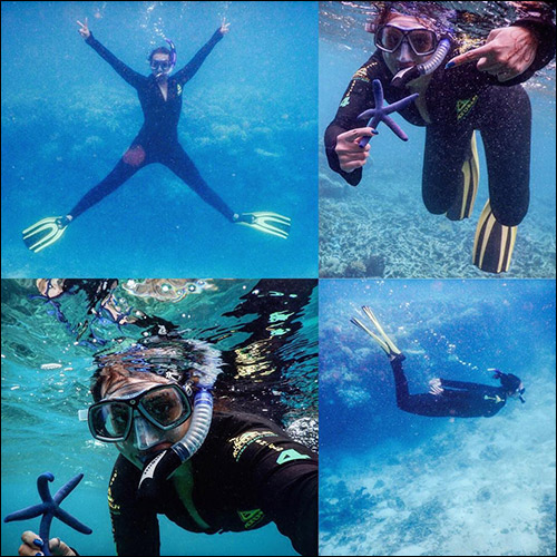 check out sonakshi sinha goes snorkeling off the great barrier reef australia 4