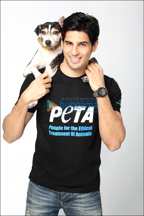 Sidharth Malhotra shoots for PETA