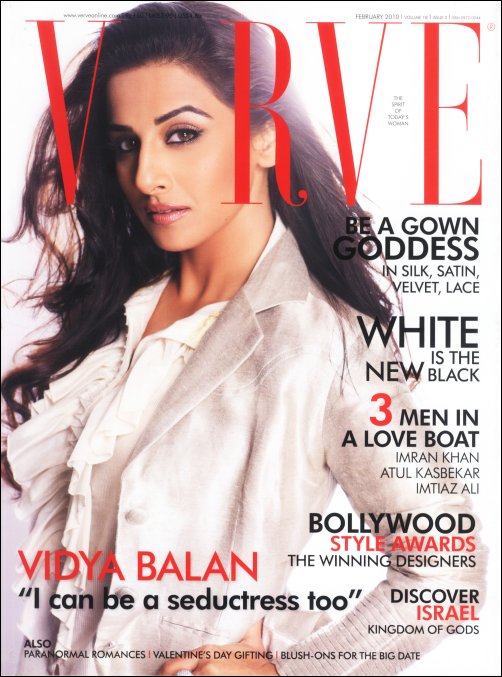 Vidya Balan on Verve cover