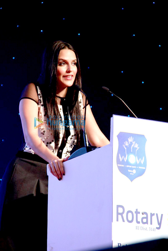 amitabh bachchan neha dhupia dia mirza at rotary club of bombays wow district conference 2015 16