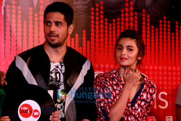 sidharth malhotra alia bhatt at the launch of new season of mtv coke studio 3