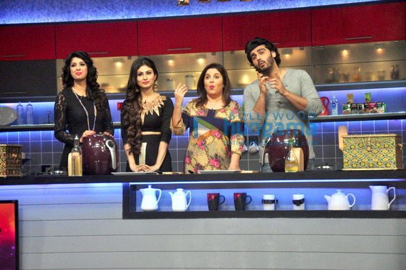 arjun kapoor at farah ki daawat cookery show 2