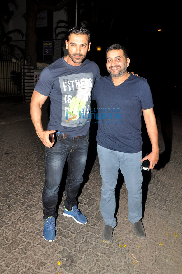john abraham snapped with a friend in bandra 2