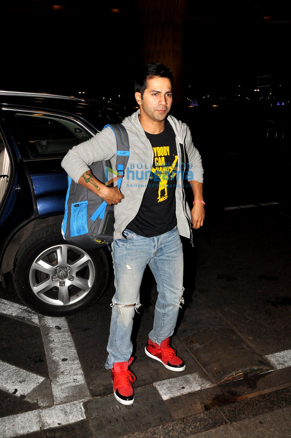 varun dhawan shraddha kapoor leave for aiba 8