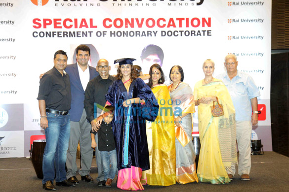 vidya balan honoured by rai university 2