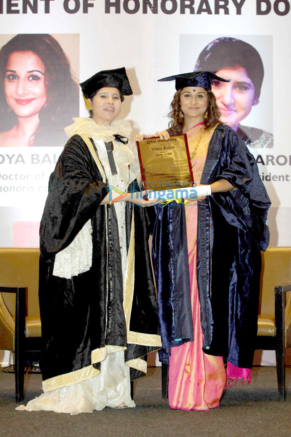vidya balan honoured by rai university 3