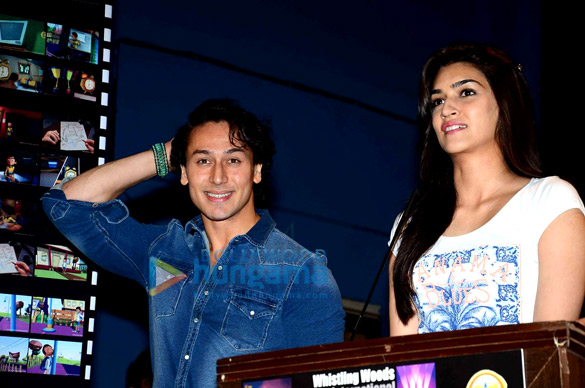 tiger shroff kriti sanon subhash ghai promote yoga day at whistling woods international 11